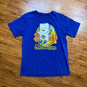 Women's Cobalt Blue Tofu Warriors Crew T-Shirt Size Large Casual Basketball